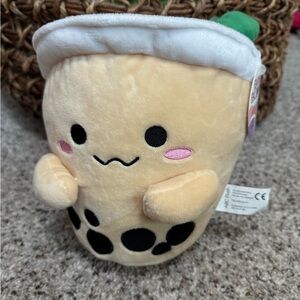 Boba buddies Cream and‎ Black Stuffed Animal Plush Toy